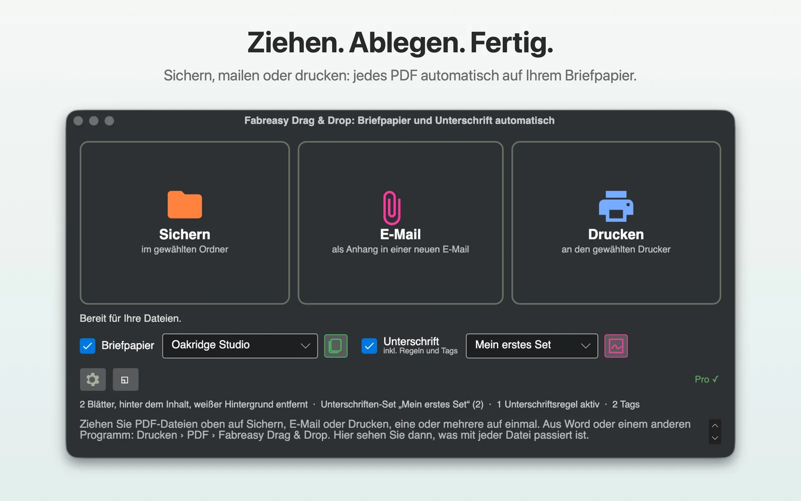 Fabreasy Drag & Drop für Mac mit Sichern, E-Mail und Drucken Fabreasy Drag & Drop für Mac mit Sichern, E-Mail und Drucken