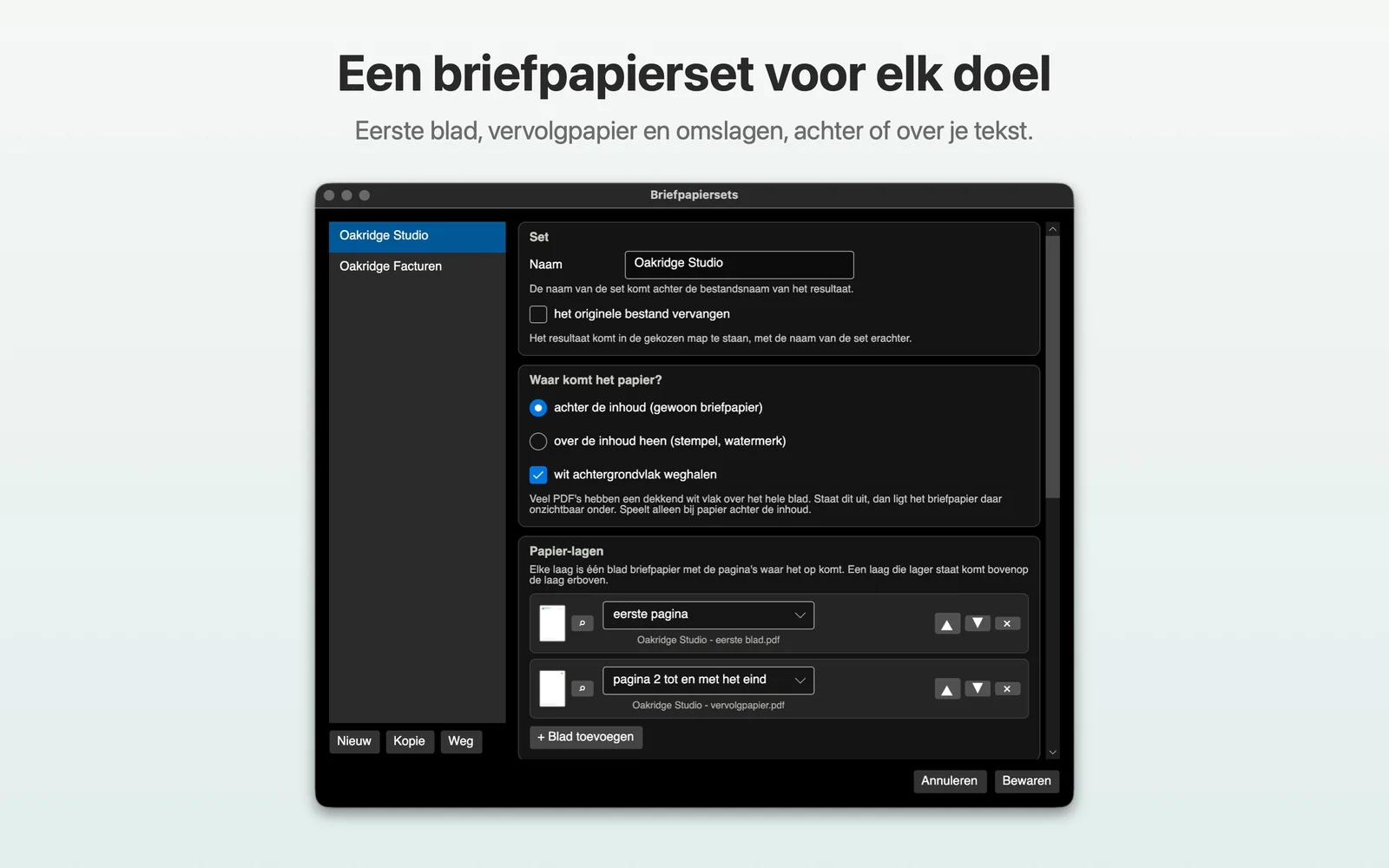 Briefpapiersets met vervolgpapier in Fabreasy Drag & Drop voor Mac Briefpapiersets met vervolgpapier in Fabreasy Drag & Drop voor Mac