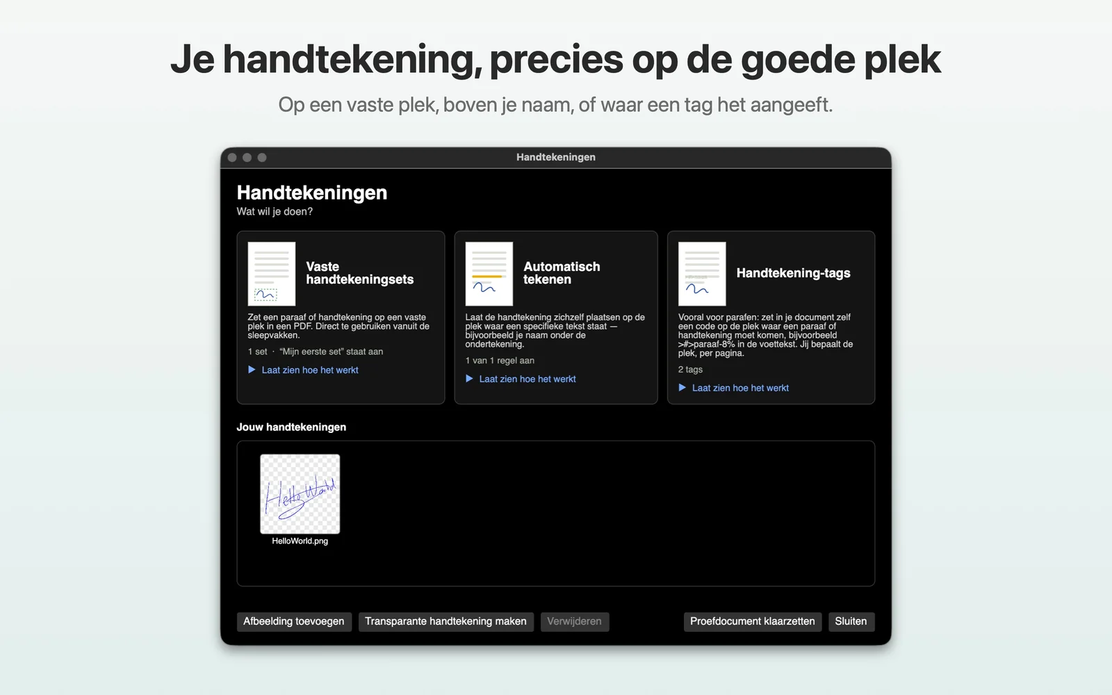 Handtekening plaatsen, Tekstherkenning en Handtekening-tags in Fabreasy Drag & Drop Handtekening plaatsen, Tekstherkenning en Handtekening-tags in Fabreasy Drag & Drop